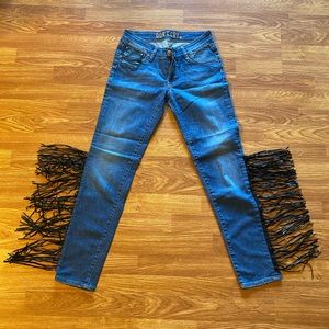 Don’t cry fringe jeans